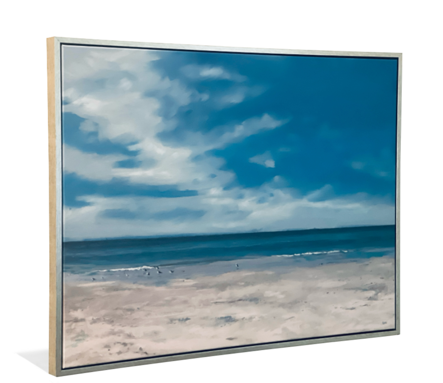 Gallery Framed artwork ‘Peace at Beach’ by artist Liam Hone (Large 30”x40” size)